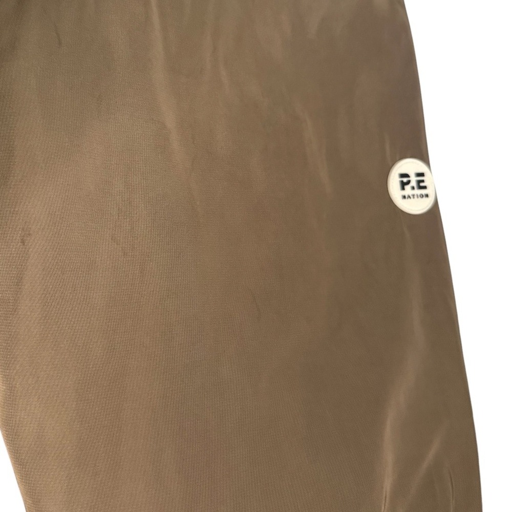 PE Nation Pursuit Bomber Jacket Womens S Walnut Brown Cropped Zip Up Logo - Picture 10 of 10
